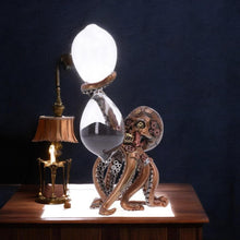 Load image into Gallery viewer, Steampunk Octopus Sand Timer 18.5cm | Tentacled Time Keeper Bronze Resin Decor