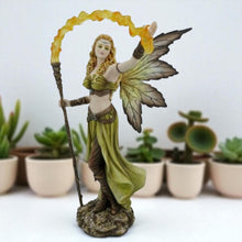 Load image into Gallery viewer, Fire Element Fairy Figurine 36.5cm Hand Painted Resin Sculpture Fantasy Magic Decor