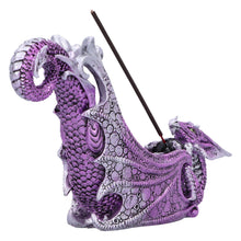 Load image into Gallery viewer, Mystical Purple Dragon Incense Burner Gothic Fantasy Ornament aromatherapy