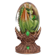 Laden Sie das Bild in den Galerie-Viewer, Mystical Green Dragon Egg Ornament - Earth Baby Dragon Collectible Decor