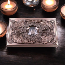 Charger l'image dans la galerie, Anne Stokes Dragons of the Sabbats Tarot Box Bronze 14.5cm - Gothic Dragon Card Holder