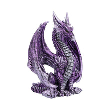 Load image into Gallery viewer, Fantasy Dragon Figurine - Gothic Collectible Purple Resin Statue Ornament 18cm