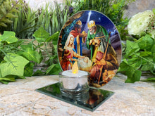 Load image into Gallery viewer, Exquisite Nativity Kings Glass Votive Light Holder Christianity Candle Holder