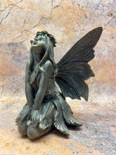 Load image into Gallery viewer, Whimsical Dreaming Fairy Statue, Handcrafted Resin, 18cm – Ethereal Figurine for Enchanting Home Aesthetics