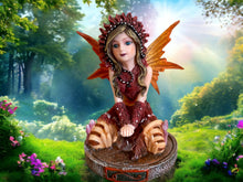 Load image into Gallery viewer, Leo Zodiac Enchantress Fairy Figurine - Resin Sculpture of Celestial Maiden, Astrological Handcrafted Decor, 9.5 cm - Perfect Gift for Leo-OsirisTradingUK