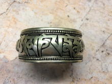 Load image into Gallery viewer, Antique Effect Om Adjustable Healing Bangle Hand Made in Tibet-OsirisTradingUK