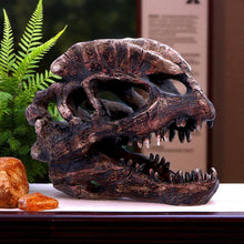Laden Sie das Bild in den Galerie-Viewer, Dilophosaurus Dinosaur Skull Replica Realistic Resin Fossil Model Jurassic Fossil
