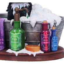 Load image into Gallery viewer, Bath Time Cat Figurine Lisa Parker Witchy Collectible Magical whimsical Ornament