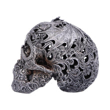 Laden Sie das Bild in den Galerie-Viewer, Dragon Skull Gothic Ornament Silver Figurine Collectible Fantasy Home Decor Gift