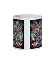 Load image into Gallery viewer, Vibrant Gaming Style Ceramic Mug - Retro Video Game Art, 11oz Coffee Cup, Perfect Gamer Gift