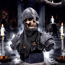 Load image into Gallery viewer, Gothic Skeleton Knight Bust Medieval Statue Decor Skull Figurine Fantasy Ornament