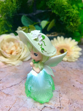 Load image into Gallery viewer, Adorable Peaceful Angel Baby Girl with Led Light Sculpture Green Figurine Fantasy Fairy Collection-OsirisTradingUK