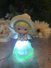 Load image into Gallery viewer, Adorable Peaceful Angel Baby Girl with Led Light Sculpture Green Figurine Fantasy Fairy Collection-OsirisTradingUK