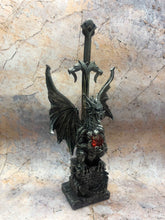 Load image into Gallery viewer, Dragon Decorative Ornament Letter Opener Fantasy Myth Figurine Mythical Creatures Collection Hand Made from Designer Resin-OsirisTradingUK