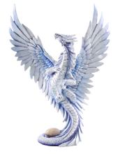 Load image into Gallery viewer, Anne Stokes Silver Dragon Figurine Designer Sculpture Statue Ornament Figure-OsirisTradingUK