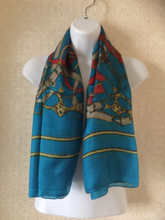 Laden Sie das Bild in den Galerie-Viewer, Fashion Women Silk Scarf Scarves Printed Wrap Womens Lightweight Ladies Shawl-OsirisTradingUK