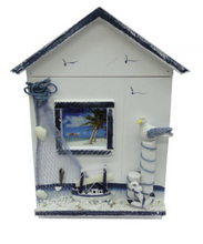 Load image into Gallery viewer, Beach Hut House Photo Frame Key Holder Sea Ocean Themed Gift