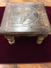 Load image into Gallery viewer, Wooden Pentagram Wiccan Pagan Altar Witchcraft Occult Shrine