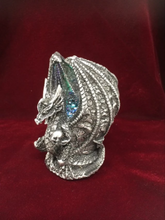 Load image into Gallery viewer, Dragon Guardian with LED Light Crystals Fantasy Sculpture Mythical Statue-OsirisTradingUK