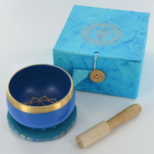 Laden Sie das Bild in den Galerie-Viewer, Small Throat Chakra Purple Singing Bowl Home Decor Feng Shui Buddhis Gift-OsirisTradingUK