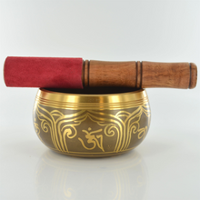 Charger l'image dans la galerie, Hand Made Mantra Etched Gold Singing Bowl Home Decor Feng Shui Buddhist Gift-OsirisTradingUK