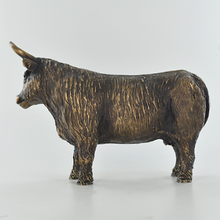 Load image into Gallery viewer, Bronze Effect Highland Cow Sculpture Ornament Country House Sculpture