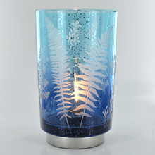 Load image into Gallery viewer, Blue Fern Design LED Moroccan Style Glass Battery Lantern Home Decor Lighting-OsirisTradingUK