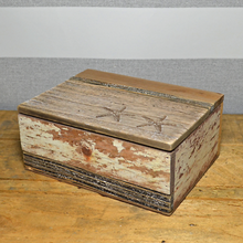 Load image into Gallery viewer, Reclaimed Wood Nautical Starfish Box Sea Creature Ornament Hand Made Home Decor-OsirisTradingUK