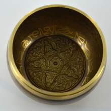 Load image into Gallery viewer, Hand Made Mantra Etched Gold Singing Bowl Home Decor Feng Shui Buddhist Gift-OsirisTradingUK