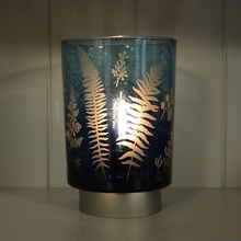 Load image into Gallery viewer, Blue Fern Design LED Moroccan Style Glass Battery Lantern Home Decor Lighting-OsirisTradingUK