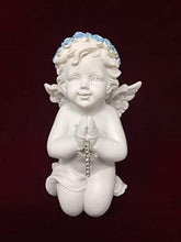 Load image into Gallery viewer, Guardian Angel Figurine Praying Cherub with Cross Statue Ornament Figure