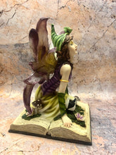 Laden Sie das Bild in den Galerie-Viewer, Fairy Resting on Book Figurine Fantasy Fairies Figure Mythical Sculpture Gift-OsirisTradingUK