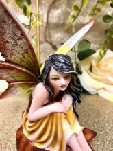 Load image into Gallery viewer, Flower Fairy Resting on Leaf Figurine Statue Ornament-OsirisTradingUK