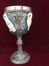 Load image into Gallery viewer, Wise Owl Goblet Chalice Gothic Decor Owls Collection Medieval Style Ornament-OsirisTradingUK