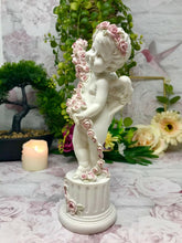 Load image into Gallery viewer, Guardian Angel Figurine Cherub Holding Flowers Statue Ornament Sculpture Gift-Collectables:Fantasy, Myth & Magic:Mythical Creatures:Angels-OsirisTradingUK