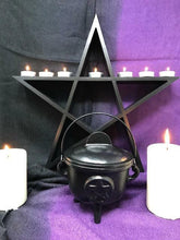 Load image into Gallery viewer, Cast Iron Cauldron Pentagram Witchcraft Spellcast Wiccan Supplies Pagan Gift-OsirisTradingUK