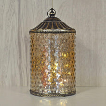 Load image into Gallery viewer, Pale Gold LED Moroccan Style Glass Battery Powered Lantern Home Decor Lighting-OsirisTradingUK