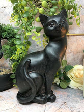 Charger l'image dans la galerie, Figurine décorative de chat noir effet antique, cadeau idéal pour les amoureux des chats