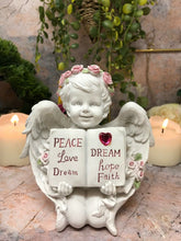 Load image into Gallery viewer, Guardian Angel Holding Book Figurine Cherub Statue Peace Love Dream Figurine-Collectables:Fantasy, Myth & Magic:Mythical Creatures:Angels-OsirisTradingUK