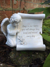 Load image into Gallery viewer, Memorial Graveside Peaceful Angel Scroll Plaque Sculpture Grave Garden Ornament-OsirisTradingUK