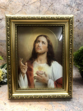 Load image into Gallery viewer, Laminated Framed Picture Sacred Heart of Jesus Christianity Religious Wall Decor
