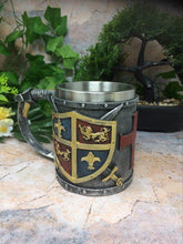 Laden Sie das Bild in den Galerie-Viewer, Medieval Style Templar Tankard Beer Glass Stein Crusader Table Decoration-OsirisTradingUK