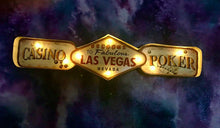 Load image into Gallery viewer, Vintage Metal 3D LED Logo Casino Poker Lounge Sign Man Cave Wall Plaque Gift-OsirisTradingUK