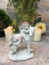Load image into Gallery viewer, Guardian Angel Figurine Cherub with Horse Companion Statue Ornament Sculpture