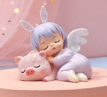 Load image into Gallery viewer, Adorable Peaceful Angel Baby Girl with Piglet Figurine Fantasy Angels Collection-OsirisTradingUK