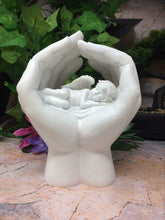 Load image into Gallery viewer, Beautiful Angel Cherub Resting in Hands Ornament Mothers Nana Grandma Present