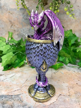 Load image into Gallery viewer, Dragon's Claw Goblet Dragons Scales Chalice Ornament Gothic Decor Purple Dragon-OsirisTradingUK