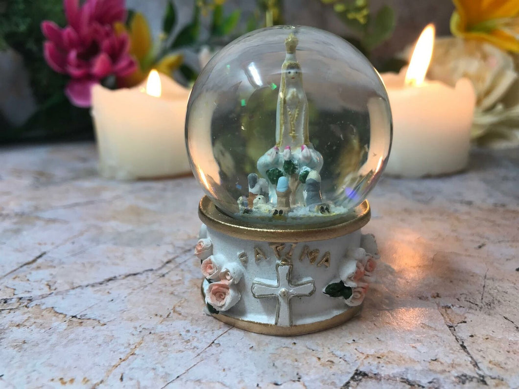 Blessed Virgin Mary Our Lady of Fatima Small Snow Globe Ornament Water Ball