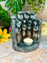 Load image into Gallery viewer, Celtic Druid Candle Holder Pagan Altar Decor Ornament Antique Silver Finish