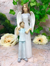 Load image into Gallery viewer, Guardian Angel with Child Figurine Statue Sculpture Figure Angels Collection-OsirisTradingUK